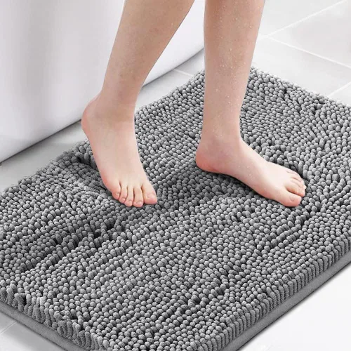 Vista 25 de H.VERSAILTEX Alfombra de Baño Alfombra de Baño Alfombras de Baño para Baño Antideslizante Alfombras de Baño Extra Gruesa de Chenilla Alfombra 17" x