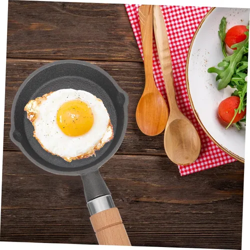 Vista 8 de Yardwe Sartén Mini Sartén Cuerpo de Hierro Resistente Ideal para Cocinar Tortilla Desayuno