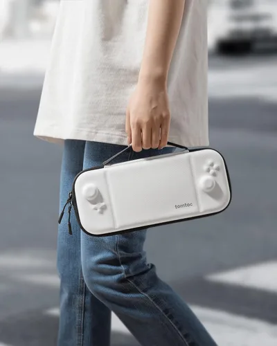 Vista 8 de tomtoc Carrying Case for Hori Nintendo Switch Split Pad Compact, Hard Shell Protective Travel Bag with 10 Game Cartridges, Split Pad Fit Controllers