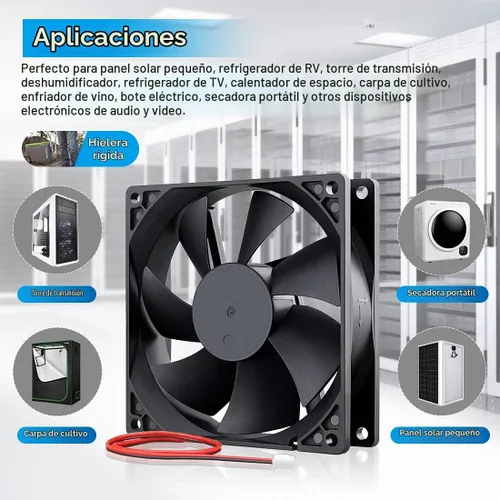 Vista 5 de Wathai Ventilador sin escobillas de 3.622 in 12 V DC Ventilador