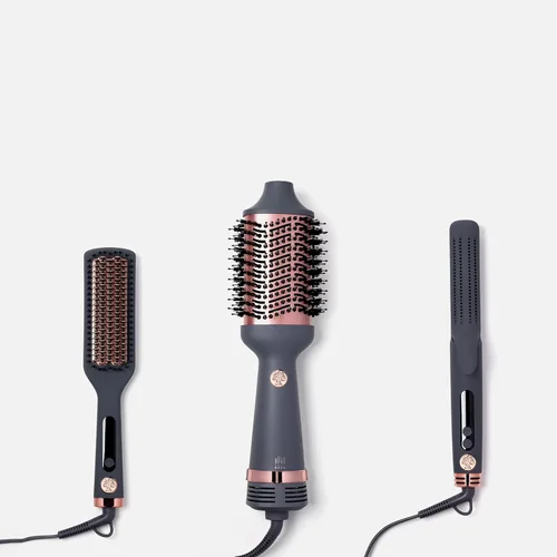 Vista 6 de Hairitage Cepillo alisador de cerámica con calefacción para soplados, voluminizador y alisado, cepillo antiencrespamiento para cabello suave
