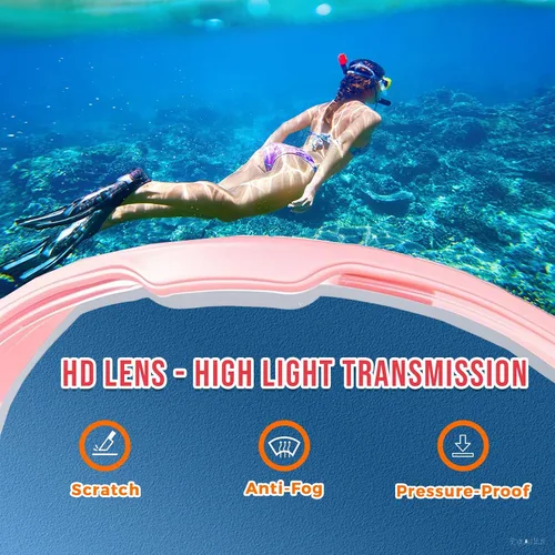 Vista 3 de Gafas de natación con tapones para los oídos, gafas de natación sin fugas de protección completa