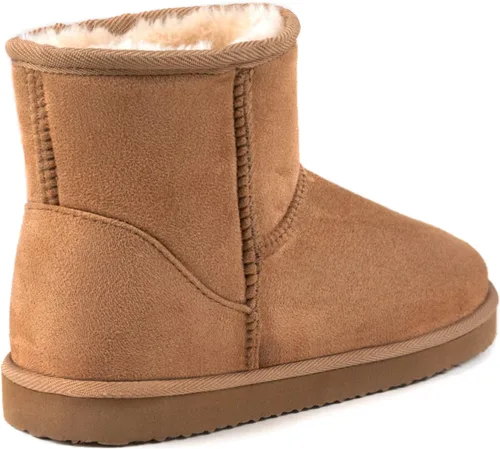 Vista 4 de Zizor Pantuflas cortas acogedoras para mujer, cálidas, de invierno, con forro mullido