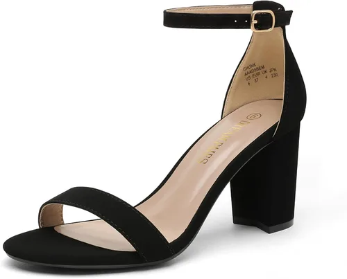 Vista 36 de DREAM PAIRS - Sandalias de tacón grueso y bajo para mujer