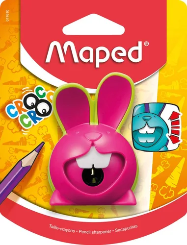 Vista 3 de Maped Croc Croc Bunny Innovation - Sacapuntas de un agujero, color rosa