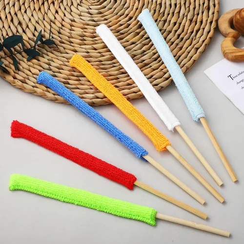 Vista 5 de KALLORY 12pcs Detalle Duster Palillos, Limpieza de Hendiduras de Microfibra Mini Plumero Palillos para Espacio Pequeño