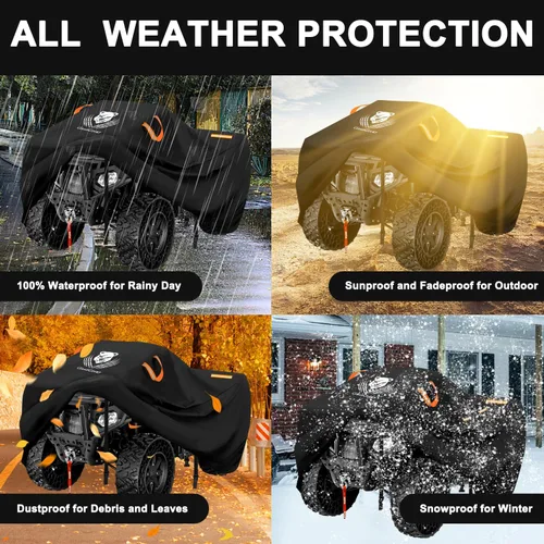 Vista 6 de ClawsCover - Cubiertas XXL(Plus) para ATV Quad de 88 Pulgadas, tela Oxford impermeable para exteriores, resistente, accesorios para 4 ruedas