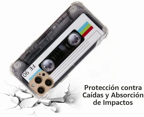 Vista 8 de FAteamll Funda para teléfono con acabado mate, cubierta trasera suave con esquinas reforzadas, TPU suave, carcasa de cinta de casete retro