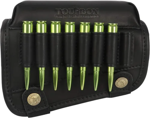 Vista 4 de Tourbon Apoyo de Mejilla de Cuero para Culata con Portacartuchos para Rifle