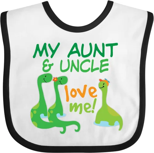 Vista 5 de inktastic My Aunt and Uncle Love Me Dinosaur Baby Bib