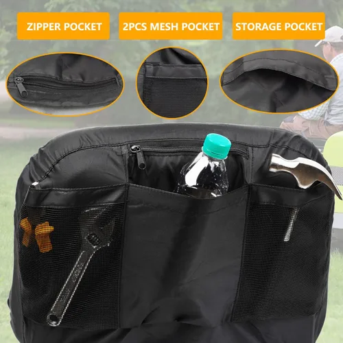 Vista 5 de Funda de Asiento para Cortacésped, Funda Impermeable para Asiento de Tractor que se Adapta a Respaldos de Asiento de Tractor de 13.5" - 16.5" H Sin