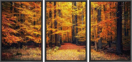 Vista 96 de wall26 Lienzo enmarcado para pared, juego de arte de fila de palmeras de California y cielo azul, naturaleza, vida silvestre, fotografía, realismo