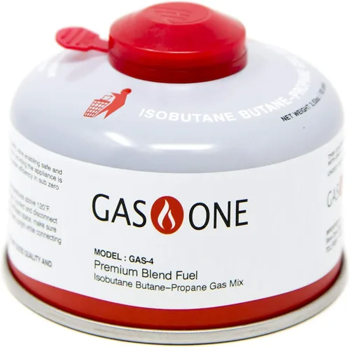 Vista 3 de Gas One Bidón de combustible de isobutano de mezcla de combustible para camping, 3.53 oz (paquete de 12)