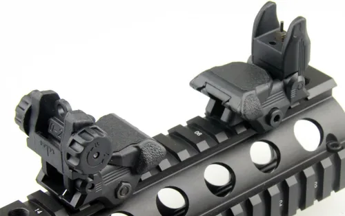 Vista 6 de TACFUN Negro Tactical Smart Polímero Delantero/Trasero Combo Set Flip Up