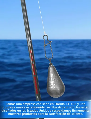 Vista 4 de BLUEWING Pesas de pesca giratorias de fundición de 1/2oz-8oz Drop Shot Dipsey plomo agua salada