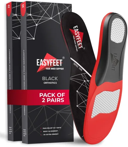 Vista 9 de Plantillas de apoyo para el arco de la fascitis plantar para hombres y mujeres, Plantillas para calzado - Plantillas ortopédicas - Pie plano - Negro