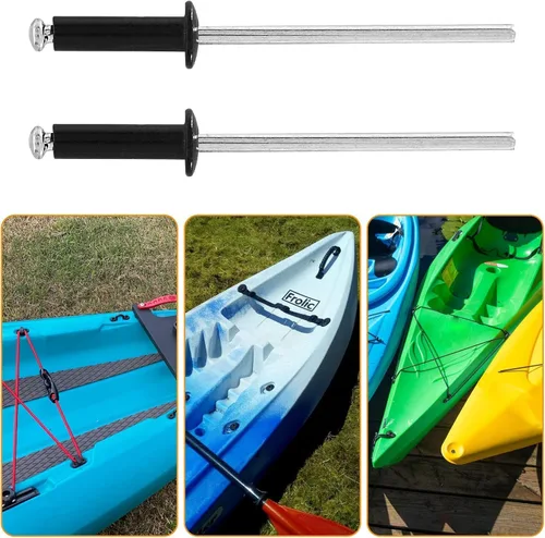 Vista 6 de BokWin 100 remaches de aluminio negros de 3/32 x 1/4 pulgadas para instalar kayak, canoa y accesorios para barcos For Installing Kayak Canoe and