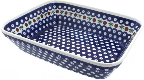 Vista 2 de Blue Rose Polaco Cerámica Floral Mariposa Grande Deep Baker