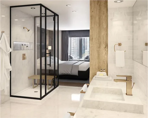Vista 6 de Symmons SLS-3612-MB-1.0 Duro Grifo de baño de una sola manija