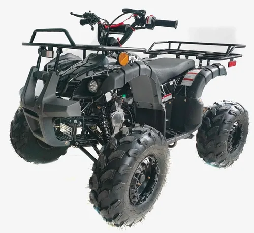 Vista 4 de HHH ATV de 125 cc con gas inverso para jóvenes, niños grandes, ATV Quad 4 ruedas con luces LED y neumáticos grandes y llantas a juego