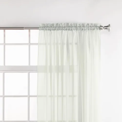 Vista 59 de Stylemaster Elegance Cenefa recta de gasa transparente, 60 x 14 pulgadas, color dorado