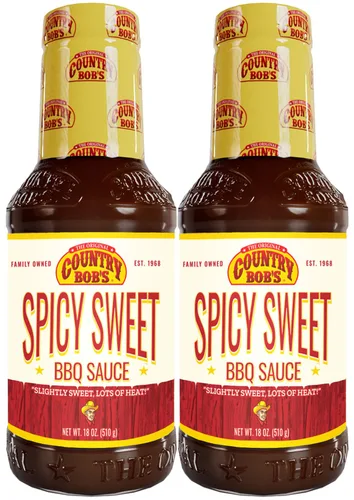 Vista 8 de Country Bob's Salsa barbacoa original de nogal y azúcar morena, 18 onzas (paquete de 1), salsa barbacoa orgánica y natural para carne, pollo y cerdo
