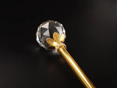 Vista 3 de Varita mágica con diamantes de imitación, accesorios de disfraz de boda para fiesta de cumpleaños