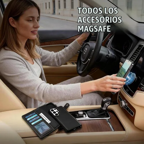 Vista 8 de Funda tipo cartera para Samsung Galaxy S25 Ultra, funda tipo cartera multifunción, desmontable 3 en 1 magnética para Galaxy S25 Ultra, funda