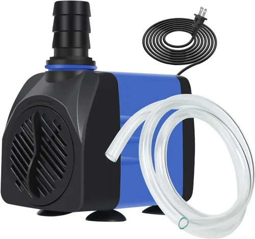 Vista 10 de AQUANEAT Bomba de fuente pequeña, mini bomba de agua sumergible de 50 GPH con tubo de 3.3 pies, para acuario, fuente de agua para mascotas