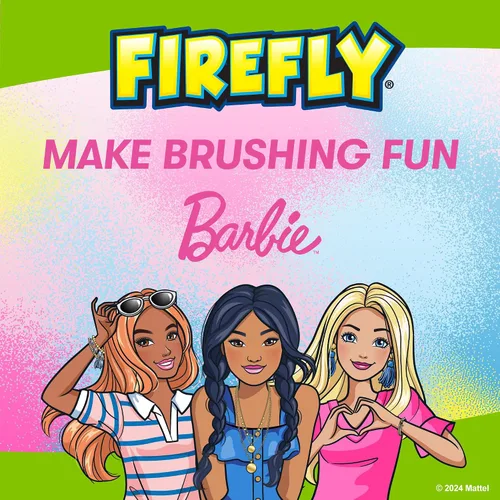 Vista 3 de Firefly Pasta dental anticaries con flúor natural para niños, Barbie, sabor a chicle (4.2 onzas)