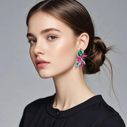 Vista 5 de Aretes colgantes vintage con diamantes de imitación para mujer