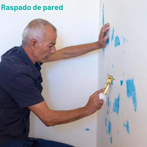 Vista 5 de Herramienta raspadora de pintura con 2 cuchillas extra reversibles de doble filo de 2 pulgadas, raspador de carburo de limpieza resistente