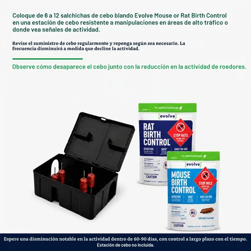 Vista 4 de Evolve Mouse - Salchichas de cebo blando anticonceptivo – 1.5 libras