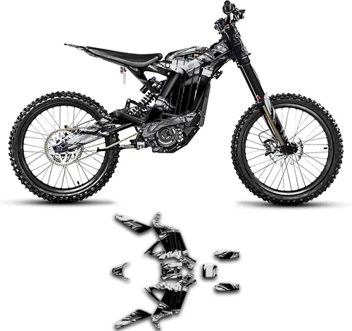 Vista 10 de Kungfu Graphics Kit de calcomanías personalizadas para Surron SUR-RON Segway X160 X260, azul morado, SRX17N088-KO