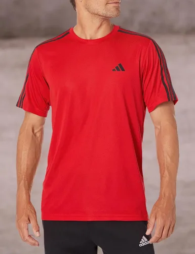 Vista 3 de adidas Camiseta de entrenamiento Essentials Base de 3 rayas para hombre