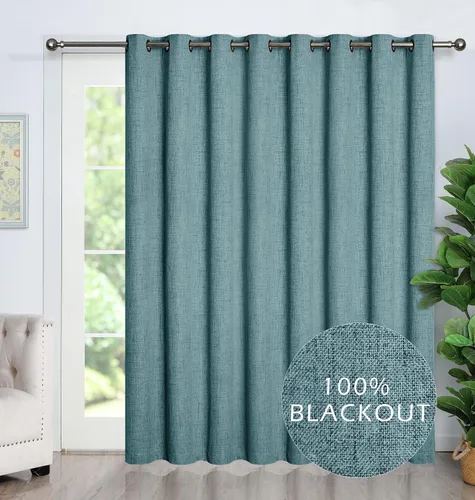 Vista 19 de Cortinas opacas con aspecto de lino de 84 pulgadas de largo, 100% absolutamente opacas, con aislamiento térmico, ahorro de energía, con textura, 2