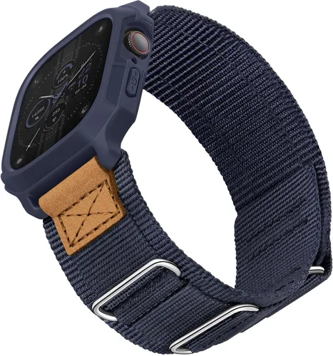 Vista 19 de SUNFWR - Correas compatibles con Apple Watch de 44 mm y 45 mm con estuche, correa deportiva resistente para Apple Watch con cubierta protectora
