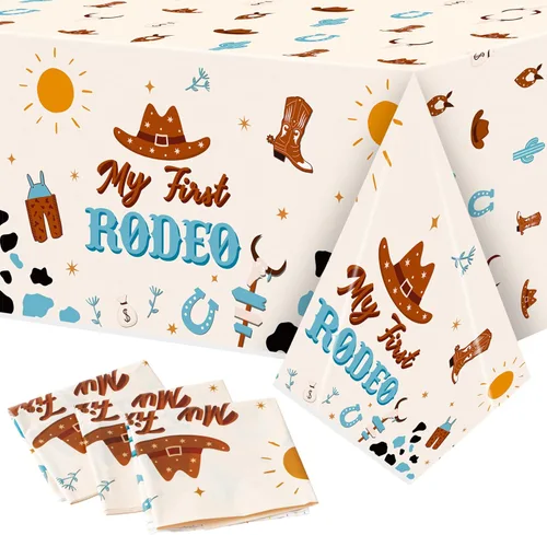 Vista 17 de K1tpde Mantel de plástico desechable para despedida de soltera de 3 piezas con temática costera, diseño de copa de vino azul, diseño de estrella