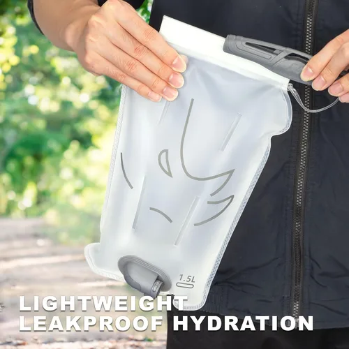 Vista 5 de N NEVO RHINO Bolsa de hidratación 2L-3L, depósito de agua para mochila de senderismo, bolsa de almacenamiento de agua a prueba de fugas, bolsa