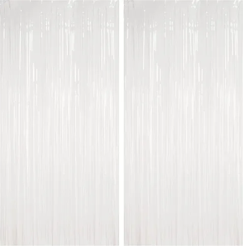 Vista 50 de Cortina de flecos de papel de aluminio para decoración de fiesta de Halloween, telón de fondo de fotos de oropel negro puro, cortinas de vapor