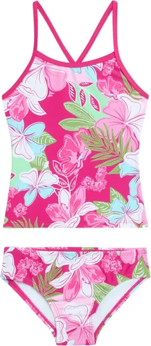 Vista 18 de Kanu Surf Niñas Melanie Beach Sport - Traje de baño tipo tankini de 2 piezas con UPF 50+ Alania Floral Aqua