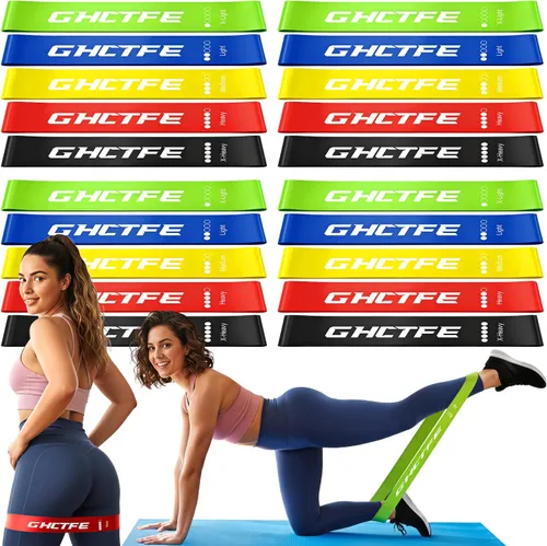 Vista 11 de 20/100PCS Resistance Bands Bulk Set for Trainers, Small Groups & Fitness Classes, Mini Bands for Glutes, Legs, and Core Workouts, Loop Exercise
