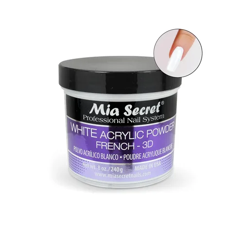 Vista 2 de Mia Secret Polvo acrílico blanco (8oz)