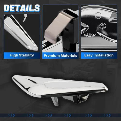 Vista 5 de AUTOKAY Guardabarros izquierdo del lado del conductor cromado emblema moldura para BMW X3 F25 X4 F26 2015-2017 guardabarros delantero cromado