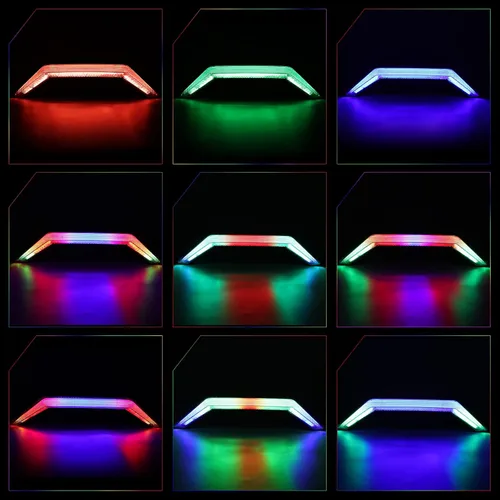 Vista 5 de RZR PRO - Luz de acento frontal con color de persecución, control remoto y Bluetooth, luz LED para parrilla central compatible con Polaris RZR PRO