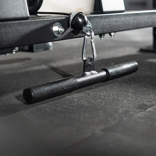 Vista 5 de Titan Fitness Accesorio corto para rack de torre LAT para bastidores de alimentación atornillados serie T-3 y X-3, capacidad de carga olímpica