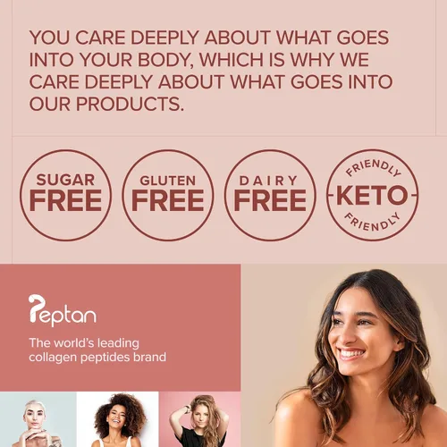 Vista 2 de Essential Nutrition Colágeno Skin - Péptidos de colágeno hidrolizados, con ácido hialurónico, silicio y biotina, cabello, piel y uñas, arándano