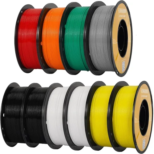 Vista 41 de Kingroon Paquete de filamento PLA de alta velocidad para impresora 3D de 1.75 mm, filamento rápido para impresora 3D para impresión hiper rápida