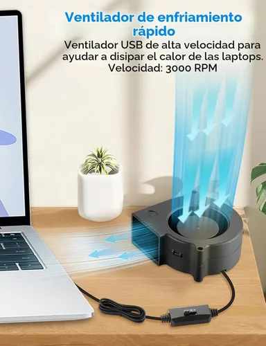 Vista 3 de Wathai Ventilador centrífugo USB de 2.953 in x 1.181 in Ventilador de refrigeración de turbina de 5 V USB Small Blower for DIY Computer Case, Home