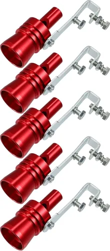 Vista 11 de X AUTOHAUX Silenciador de escape de sonido turbo universal de aleación de aluminio tamaño S, silbato para coche, tono dorado, 5 uds